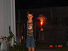 Tyler acting crazy with his sparkler