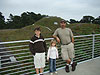 Tyler, Jordan, and Ken outside on the living roof