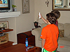 Jonah playing the Nintendo Wii with Tyler after school