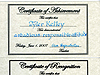 Tyler's certificates
