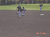 Tyler running for second base