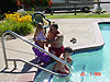Jordan, Ken, and Tyler in the pool