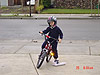 Tyler with his new bike and helmut