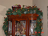 The garland above our curio cabinet
