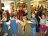 The kids waiting to have their books signed