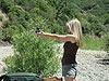 Tanya shooting the .22