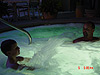 Another picture of Tyler and Ken relaxing in the hot tub