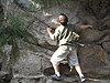 Tyler rock climbing
