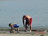 Tyler and Ken playing in the sand