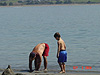 Ken and Tyler looking for crabs