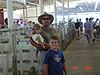 Ken, Jordan, and Tyler checking out the animals