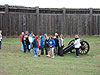 The kids getting ready to fire a cannon
