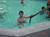 Tyler taking a swim
