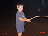 Tyler with his roasting stick