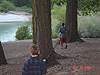 Tyler and Ken walking down to go fishing
