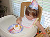 Jordan eating her cake