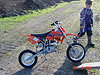 Tyler looking at his cool, new bike