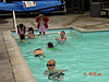 The kids swimming