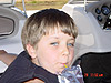 Tyler cooling down with a cool drink
