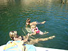 Tanya, Jordan, and Tyler playing in the water