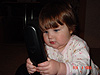 Jordan checking out the TV remote