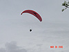A parachuter coming down