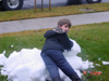 Tyler still playing in the snow
