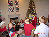 The kids doing a gift exchange