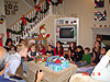 The kids doing a gift exchange
