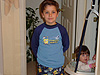 Tyler in his PJs before school