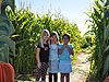 Jordan, Sierra, and Marissa getting ready to enter the corn maze