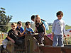 The kids on some of the farm equipment