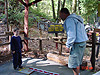 Tyler and Ken at one of the exhibits at Confusion Hill