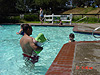 Jordan, Ken, and Tyler in the pool