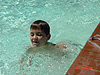 Tyler swimming at our campground
