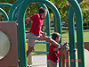 Jonah and Tyler in the playground