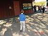 Tyler walking toward the entrance