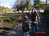 Ken, Jordan, and Tyler walking around the lake