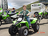 Tyler checking out the new Kawasaki quad