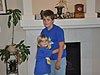 Jordan and Tyler with their school t-shirts on