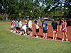 Another picture of the kids in line for the standing jump