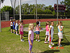 The kids getting ready to do the softball throw