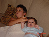 Tyler and Jordan watching television