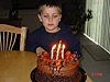 Tyler getting ready to blow out his candles