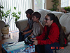 Sissy, Tyler, and Peeps playing Xbox