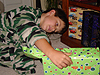 Tyler opening his first gift