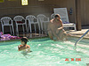 Tyler, Jordan, and Ken in the pool