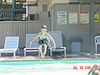 Jordan jumping in the pool