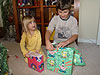 Tyler and Jordan each opening one more gift