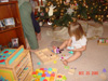 Jordan playing with her puzzles